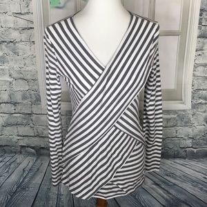 41 Hawthorn stitchfix striped long sleeve gray top